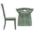 thumbnail image 3 of Weston Home Farmhouse Wood Dining Side Chair, Antique Sage (Set of 2), 3 of 10