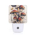 thumbnail image 1 of Fotbe Cute Forest Mushrooms Luz Nocturna LED, Luz de Noche con Sensor de Luz Natural de Anochecer a Amanecer, Se Enchufa a la Pared, Blanco Cálido 0.5W-EU, 1 of 7