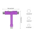thumbnail image 2 of Unique Bargains All-In-One Skate Tool Multi-Function Portable Skateboard Tool T Tool, Purple, 2 of 4