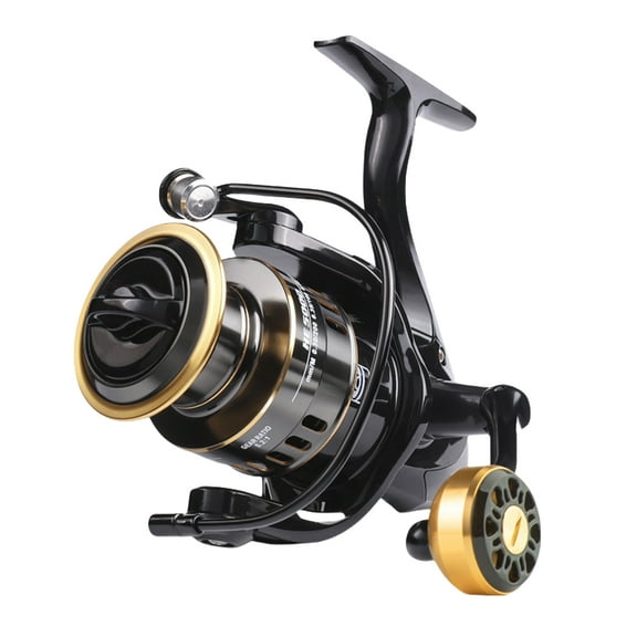 BIBABLYKE Fishing Reel HE1000-7000 5.2:1 Gear Ratio 22LBs Drag Metal Spool Fishing Reel for Freshwater Saltwater