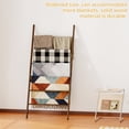 thumbnail image 5 of Wooden Wide Blanket Ladder, 6-Tier Foldable Ladder Shelf Farmhouse Quilt Towel Rack Holder for Big Blanket, Freestanding Decorative Ladder for Living Room, Bedroom, Rustic Brown, 5 of 8