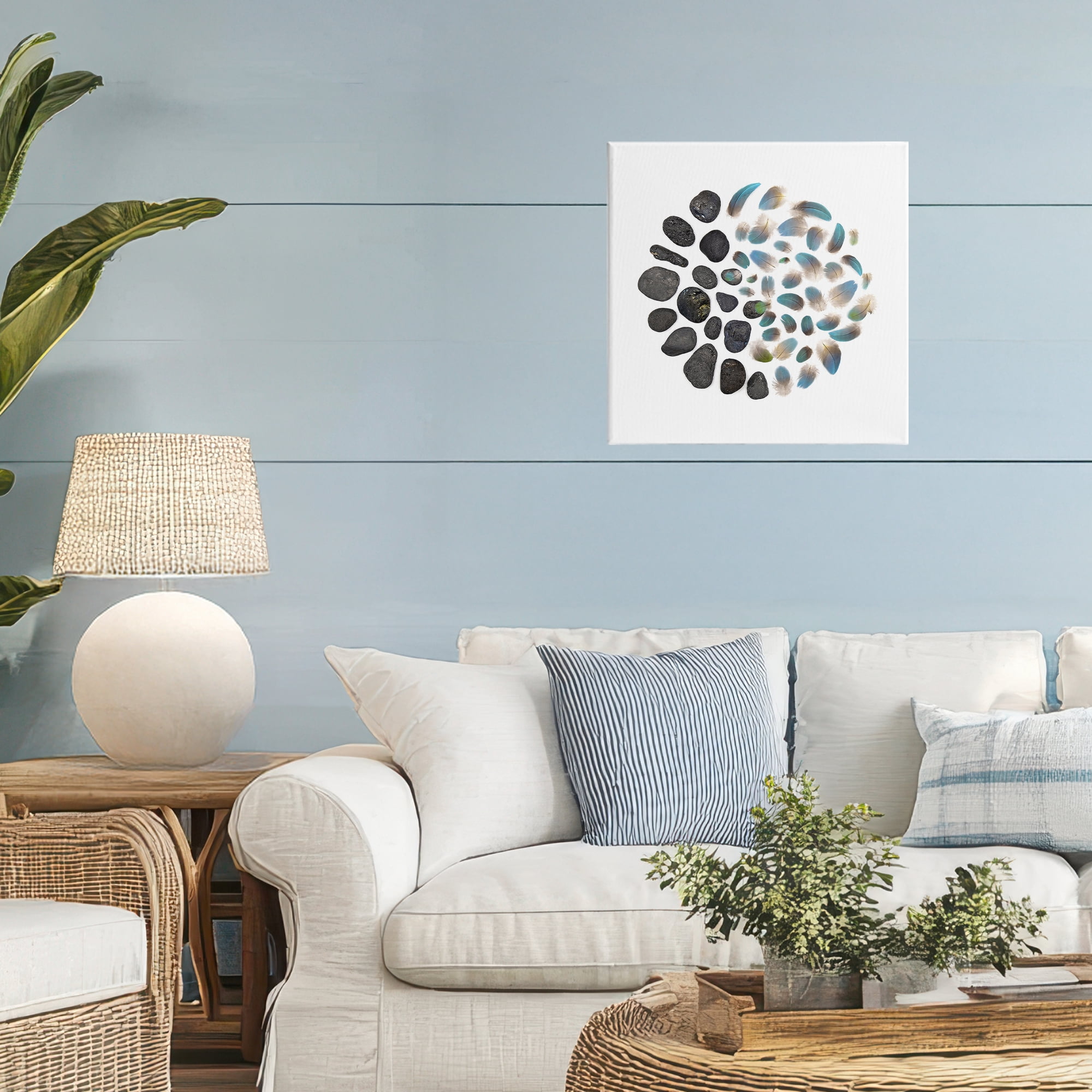 Stupell Industries Feathers & Rocks Collection Canvas Wall Art, design by Beth Adoette