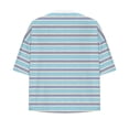thumbnail image 5 of Tittly T Shirts for Women Spring Tops for Women Womens Summer Striped Shirts Casual Color Block Short Sleeve Tops Loose Fit Crew Neck Tees Tshirts Shirts Basic Tees Mint Green S, 5 of 8