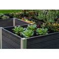 thumbnail image 4 of Vita Urbana 6'L x 6'W x 22"H Vinyl Keyhole Composting Garden,Slate Gray, VT17607, 4 of 9