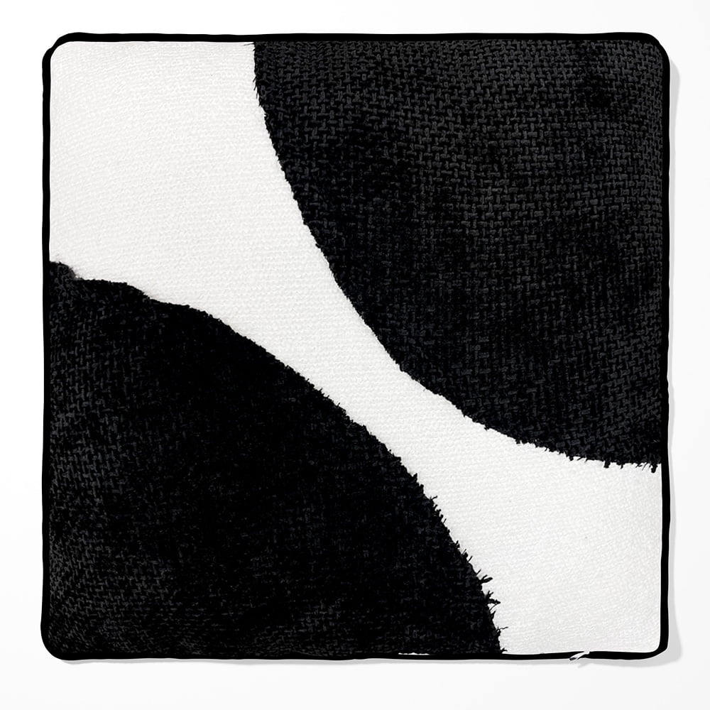 Mainstays MYOP Highway Black Decorative Pillow, Striped Accent Cushion