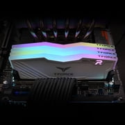 TEAMGROUP T-Force Delta RGB DDR4 16GB (2x8GB) 3600MHz (PC4-28800) CL18 Desktop Gaming Memory Module Ram TF4D416G3600HC18JDC01 - White