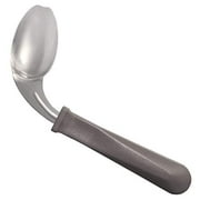 Rehabilitation Advantage Stainless Steel Gray Left handed Easy Hold Offset Spoon