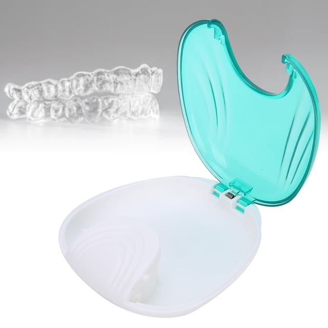 Retainer Case, Mouth Guard Case Retainer Holder Orthodontics Retainer Case Portable Adult Waterproof Denture Box Storage Container