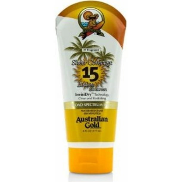 Australian Gold Sheer Coverage Lotion Sunscreen Broad Spectrum Spf 15