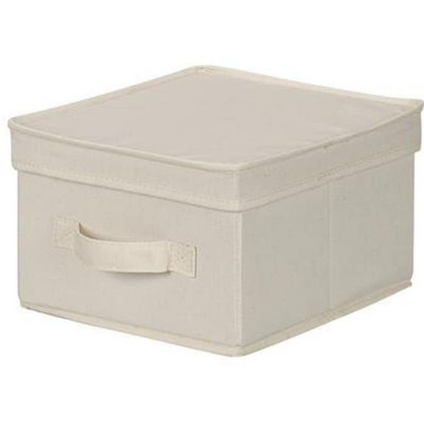 Household Essentials Medium Canvas Storage Box with Lid