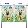 thumbnail image 2 of Belgian Malinois Hello Spring Time Flower Floral Nature Garden Flag 12x18in Double Sided Sheepdog Dog Lover Gifts Outdoor Decor - 02031, 2 of 5