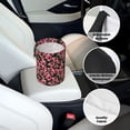 thumbnail image 6 of Wukai Trendy Floral Print Car Trash Can - Easy to Clean Hanging Garbage Bin - Removable Liner - Leak-Car Garbage Can - Waterproof Trash Can for Car and SUV, 6 of 7