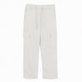 thumbnail image 4 of TOWED22 Girls' Sweatpants Straight Wide Leg Kids Drawstring Casual Joggers Teen Loose Athletic Pants with Pockets(White,10-11 Y), 4 of 7