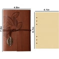 thumbnail image 5 of RETON 2PCS Travel Journal Writing Refillable Notebook Pad Men Women Vintage Leather Journal with Vintage Charm for Writing Sketch Journal, Ideal Gift for You(Blue, 7 inches), 5 of 9