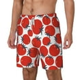 thumbnail image 2 of Balery Hand Drawn Tomatoes Mens Swim Trunks Swim Shorts for Men Quick Dry Inseam Beach Shorts with Compression Liner Pocket-Large, 2 of 9