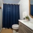 thumbnail image 4 of Americanflat 71x74 Solid Blue Shower Curtain - Water Resistant - Polyester Fabric, 4 of 7
