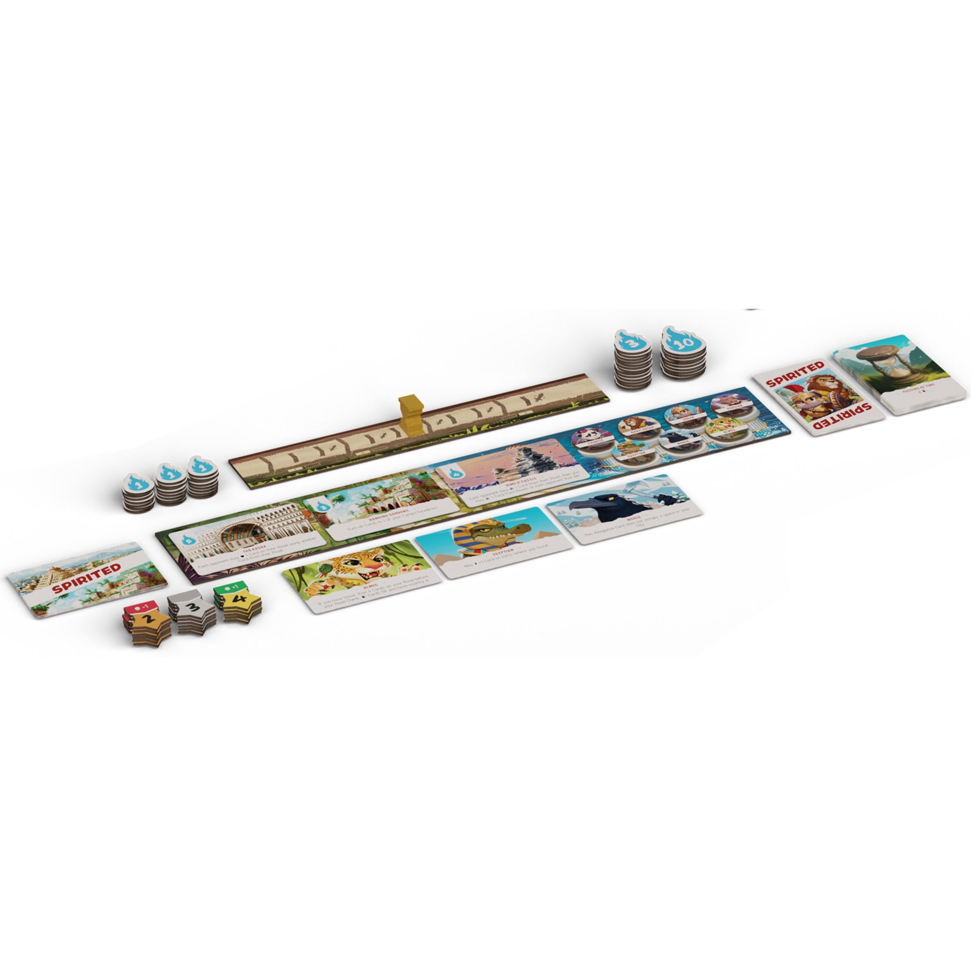 Garphill Games: Spirited - Ancient World Card-Driven Board Game, Animal Clans Forge Allegiances, Fight In Battles, Build Wonders, Ages 14+, 1-6 Player
