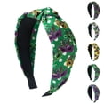 thumbnail image 6 of Baberdicy Printed Knot Headband for Parties, Festival Hair Accessory, Colorful Hair Band, Ideal for Women, Teens Festivals, Parties, Casual Fun Wear Green, 6 of 6