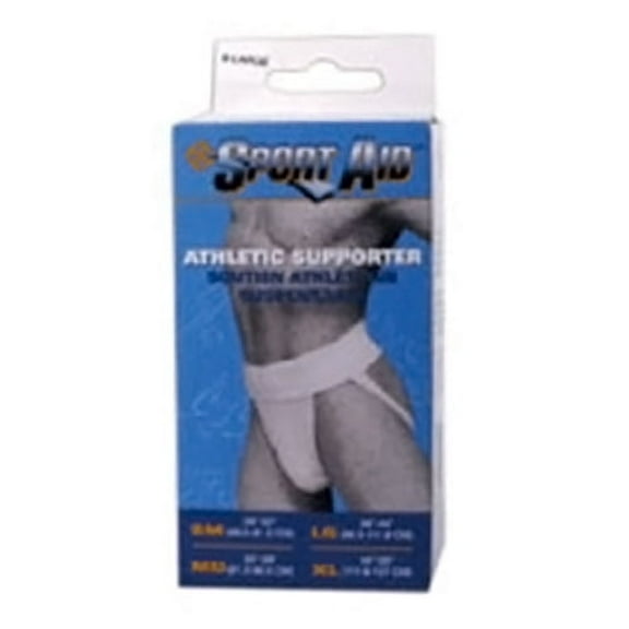 Sportaid Athletic Supporter Of Size: 38 - 44 Inch, White, Large - 1 Ea, 2 Pack