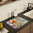 thumbnail image 5 of Yayeee Dish Drying Mat for Kitchen Counter 16" x 18" Microfiber Super Absorbent Coffee Decorative Pad, Floral Tomatoes, 5 of 9