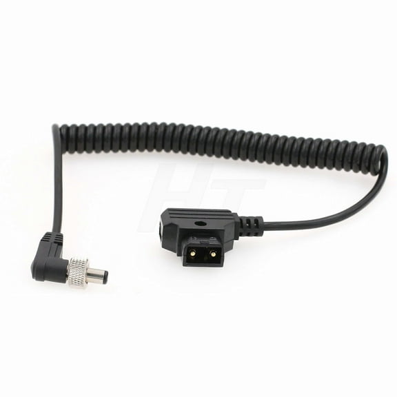 D-tap to Locking DC Coiled Power Cable for Wireless