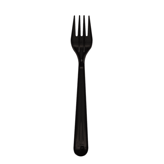 Karat PP Plastic Premium Extra Heavy Weight Forks - Black - 1,000 ct