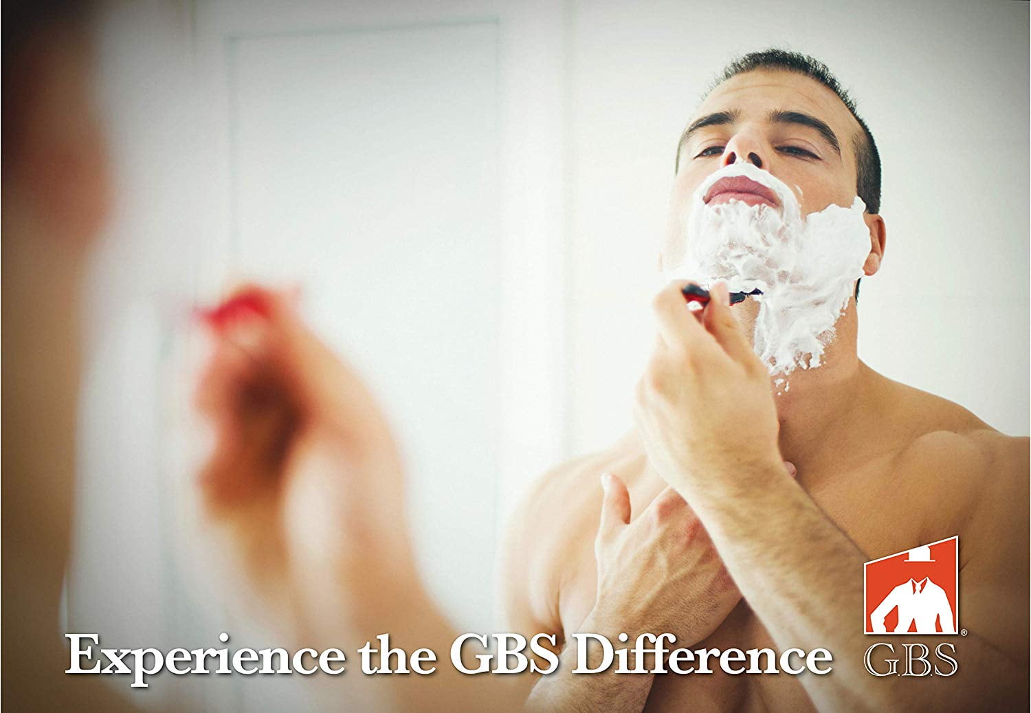 GBS 3 Blade Ivory Wood Grain Short Handle Razor with Chrome