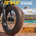 thumbnail image 6 of 20" Fat Tire Electric Bike for Adults, 1500W Peak Dirt Ebike, 48V 15Ah Battery, Electric Mountain Bike for Men, UL2849, 6 of 12