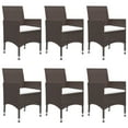 thumbnail image 4 of vidaXL Patio Dining Set Garden Outdoor Seat Furniture 7/9 Piece Multi Colors, 4 of 11