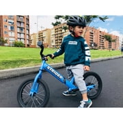 Strider 14x Classic, Awesome Blue - Balance Bike for Kids 3 to 6 Years -Includes Kid Sized Grips, Padded Seat, Performance Footrest, All-Purpose Tires Easy Assembly, Tool-Free Adjustments