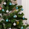 thumbnail image 4 of Juvale Shatterproof Glitter Ornament Set - Shatterproof Ornaments for Tree Decor - 1.5", Pack of 48, Teal & Silver, 4 of 8