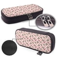 thumbnail image 4 of Lsque Beautiful Butterflies and Hearts Printed Big Capacity PU Leather Pencil Case Large Pencil Pouch Stationery Pen Bag Pencil Holder for Teen, 4 of 6