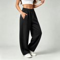 thumbnail image 6 of XINXIAOO Unisex Boys Girls Sweatpants Classic Fit Elastic Waist Wide Leg Pants with Pockets Girls Athletic Pants Black Toddler Sweatpants Pants Boys Size 7-8 Years, 6 of 9