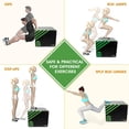 thumbnail image 6 of Yes4All 3 in 1 Foam Plyometric Jump Box Jump Training & Conditioning-Plyo Jump Box for Jump Training Fitness Workout Exercise 7kg - 20 24 30 inch,Green, 6 of 7