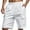 White, variant on Coorders George Men’s Elastic Waist Cargo Shorts Loose Fit Drawstring Short with Pockets, Army Green, XXL