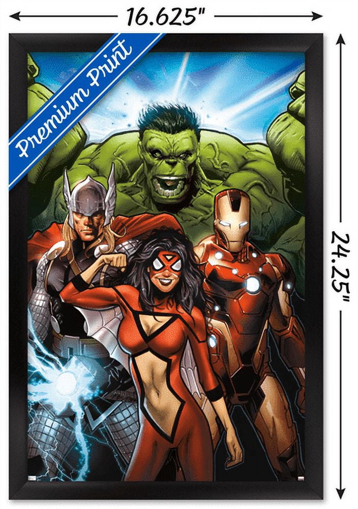 Marvel Comics - Spider Woman - Avengers Assemble #10 Wall Poster, 14.725" x 22.375", Framed