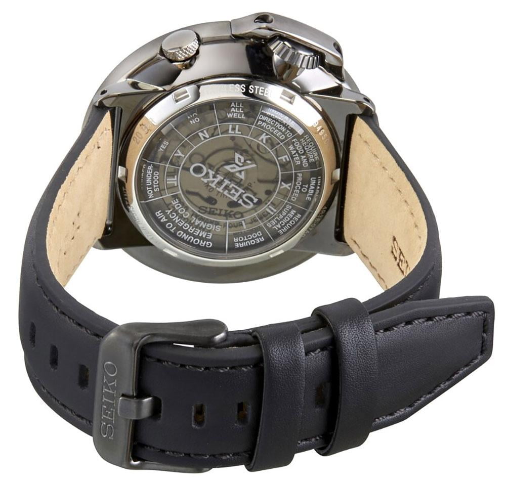 Seiko Prospex Automatic Black Stainless Steel Black Dial Black Leather  Strap Day/Date Mens Watch SRPD35K1 - Walmart.com