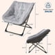 thumbnail image 4 of Yeshouse Sillón plegable extragrande y cómodo, con acento de piel sintética, para leer y relajarse, con estructura de metal, ideal para sala de estar, dormitorio y dormitorios, 4 of 9