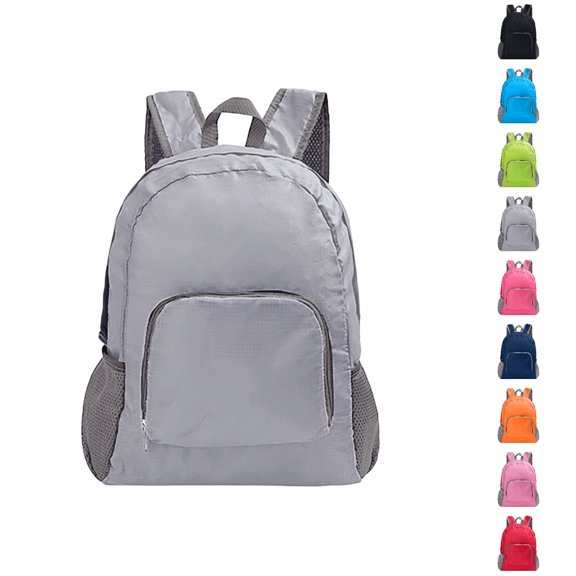 HJYCHN Kids Travel Backpack Lightweight Hiking Backpack Compact Daypack for Outdoor Activities Travel with Side Pockets Small Travel Backpack Grey One Size