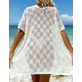 thumbnail image 2 of Alsol Lamesa Women's Bathing Suit Cover Ups Crochet Cover Up For Swimwear Beach Dress Bikini Cover-up, 2 of 5