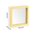 thumbnail image 2 of Floating Thin Film Display Box, ABS Frame Case 9cm x 9cm x 2cm Yellow Pack of 5, 2 of 5