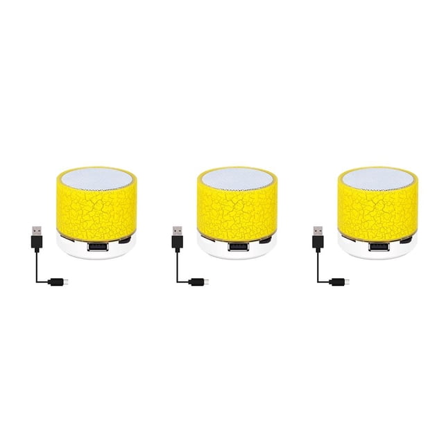 Sidaley Mini altavoces portátiles inalámbricos compatibles con Bluetooth 3W recargable LED USB MP3 altavoz de sonido estéreo para computadora Type5 NO5