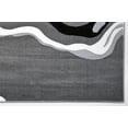 thumbnail image 2 of Ladole Rugs Calvin Grey Black Abstract Polypropylene Area Rug, 2 of 6