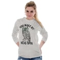 thumbnail image 3 of Make Head Spin Hipster Glasses Owl Long Sleeve TShirt Men Women Brisco Brands M, 3 of 6