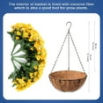 thumbnail image 5 of Hanging Artificial Flowers Basket, Hanging Daisy Flowers in Coconut Lining Hanging Basket for Garden Porch Deck Decoration,Faux Flower with Basket Arrangement Outdoors Indoors Courtyard Decor(Orange), 5 of 5
