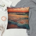 thumbnail image 2 of Pratyus Sunset Waves Colorful Sky Pillow Cases with Zipper Home Decor for Living Room Bedroom Cushion Outdoor Pillowcase Summer Printed on Both Sides 1PC 20x20in, 2 of 5