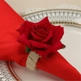 thumbnail image 3 of Apmemiss Clearance 4 Pcs Artificial Rose Flower Napkin Rings, Red Silk Rose Flower Napkin Buckles Rings Faux Rose Flower Napkin Fake Floral Napkin Ring Holder for Home Kitchen Weddings Table Decor, 3 of 3