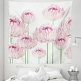thumbnail image 1 of Floral Tapestry, Romantic Watercolor with Tender Peony Flowers in Bloom Botanical Theme, Fabric Wall Hanging Decor for Bedroom Living Room Dorm, 5 Sizes, Pale Pink and Green, by Ambesonne, 1 of 1