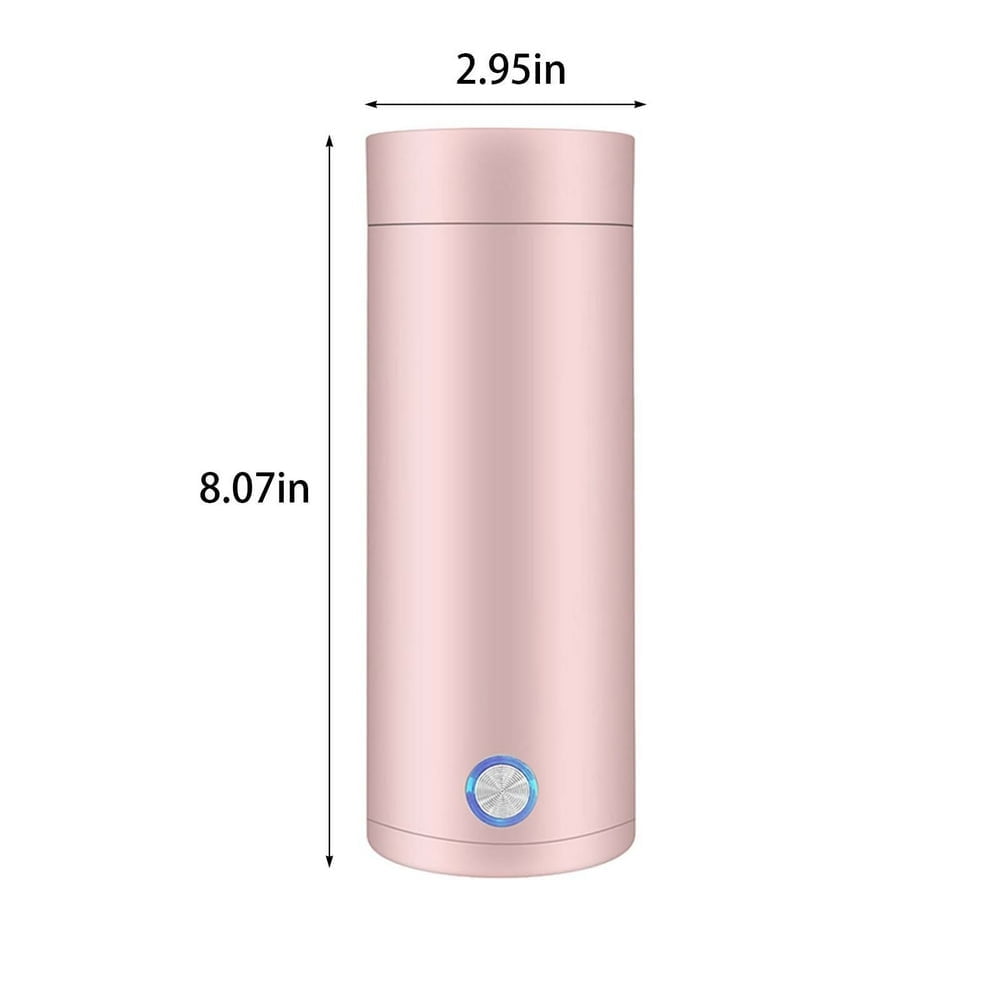 Baweave Portable Electric Kettle for Travel  3-in-1 Mini Car Kettle with Auto Shut-Off  Stainless Steel Water Heater for Tea and Coffee  400ml Capacity White