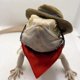 thumbnail image 2 of Sombrero de vaquero con dragón barbudo y disfraz de reptil lagarto de Halloween, gorro genial para mascota, traje de Animal PEQUEÑO para hámster, traje para Cosplay esculpido, 2 of 3